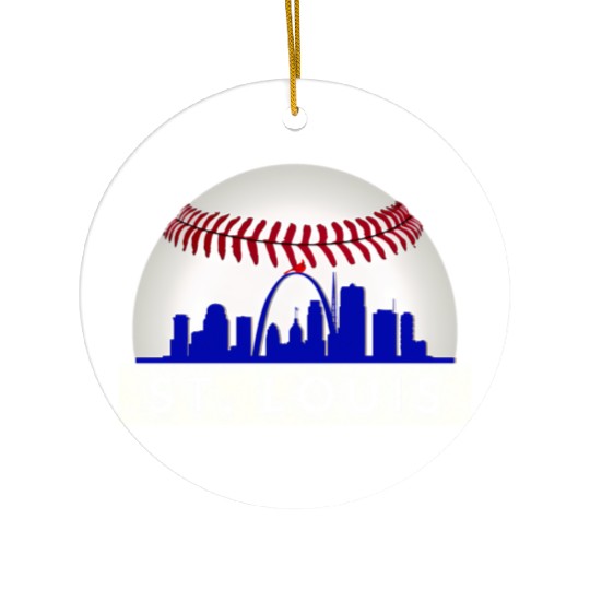 Saint Louis Red Cardinal Dress Hometown Skyline Gi Ceramic Ornaments