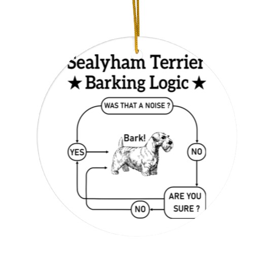 Sealyham Terrier Barking Logic Ceramic Ornaments