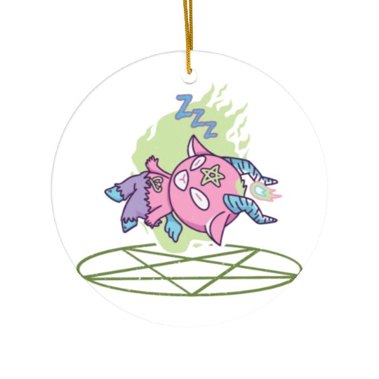 Devil sleeps during summoning Ceramic Ornaments