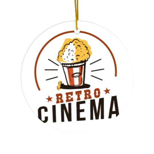 Retro Cinema Popcorn Ceramic Ornaments