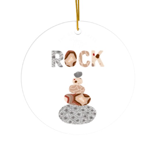 Great Lakes Rock Colored Rock Stack Petoskey Stone Ceramic Ornaments