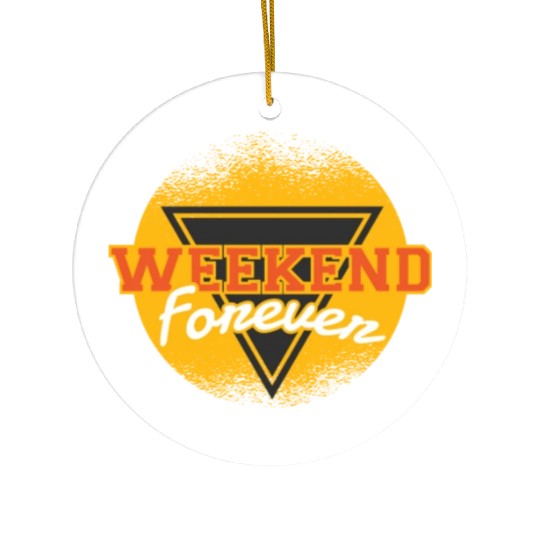 Retro Weekend Forever Ceramic Ornaments