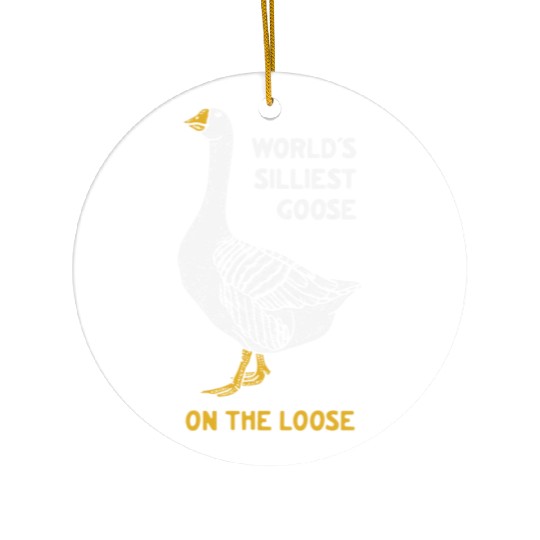 World s Silliest Goose Ceramic Ornaments