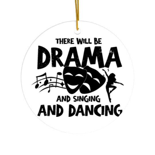 Hilarious Theater Play Performing Acting Dancing Ceramic Ornaments