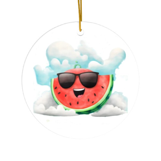 Cute Watermelon Party Summer Melon Fruit Ceramic Ornaments