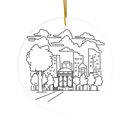 Boston Common in downtown Boston Massachusetts USA Ceramic Ornaments