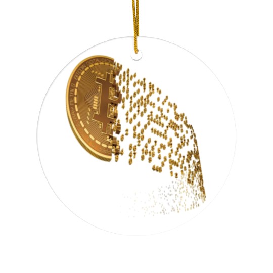 Crypto BITCOIN design 3 Ceramic Ornaments