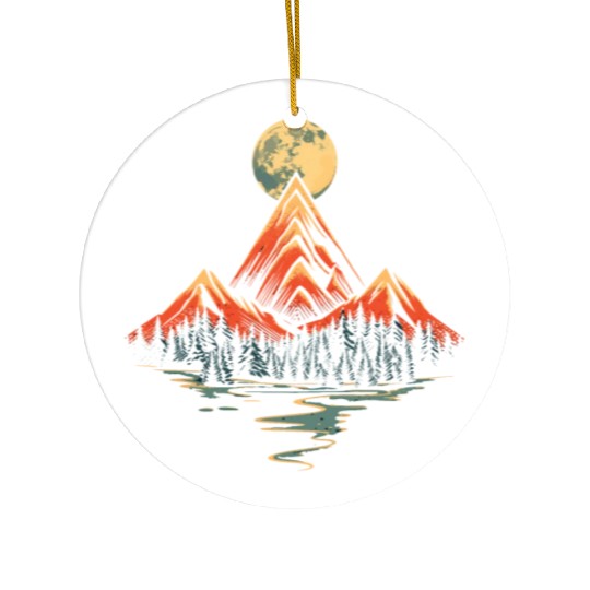 Majestic Full Moon Ceramic Ornaments