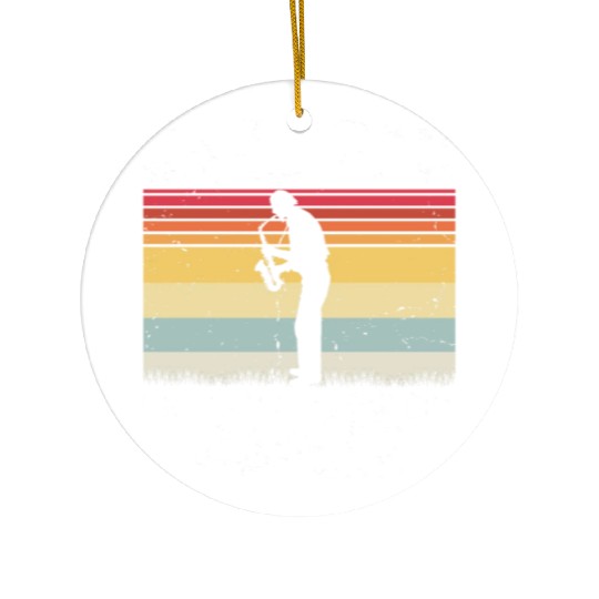 Hilarious Sax Beating Trombone Saxophonist Lover Ceramic Ornaments