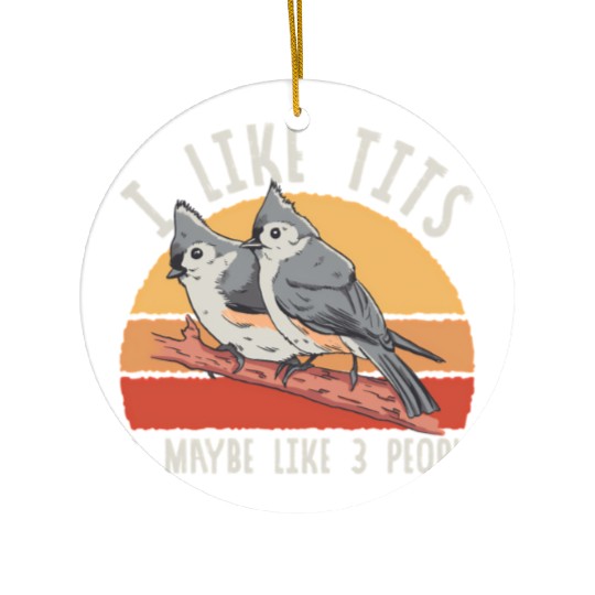 Bird Watcher Retro Vintage Tit Ceramic Ornaments