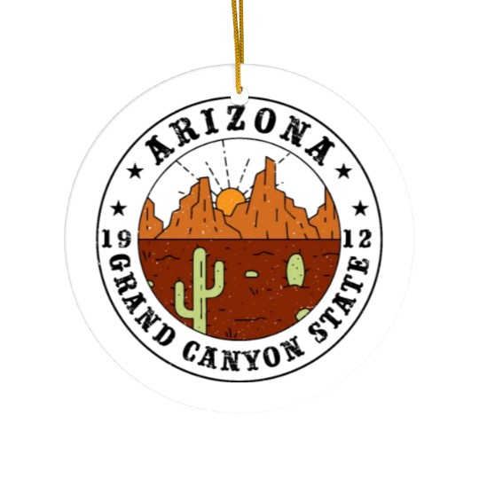 Arizonna Grand canyon state 1912 sunset land Ceramic Ornaments