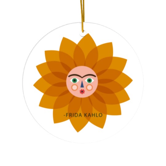 Cute Summer Vacation Frida Kahlo Sun Viva La Vida Ceramic Ornaments