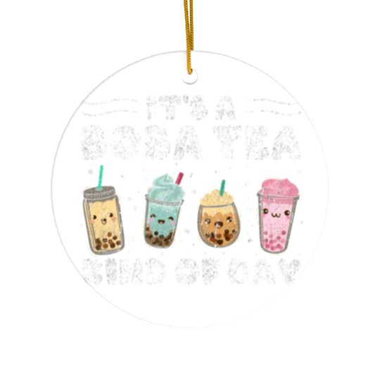 It´s A Boba Tea Kind Of Day Kawaii Bubble Tea Ceramic Ornaments
