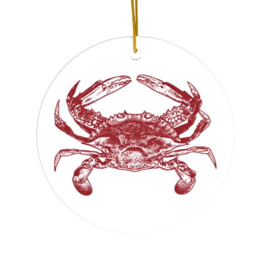 Red Crab Ceramic Ornaments