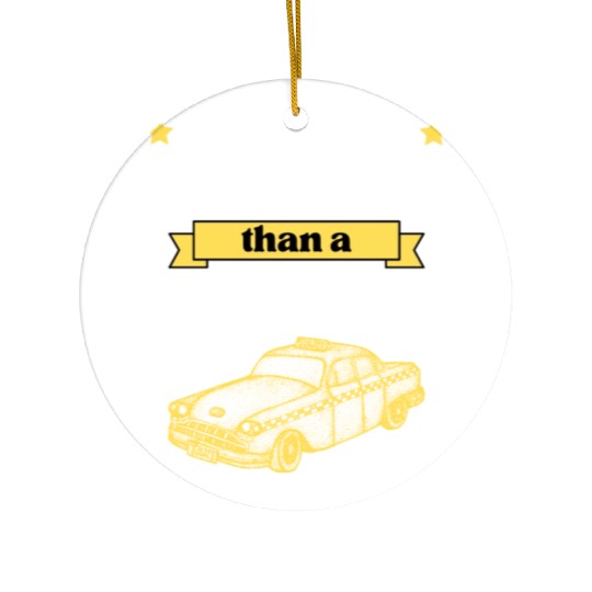 Taxi Ride Old Car Lover Ceramic Ornaments