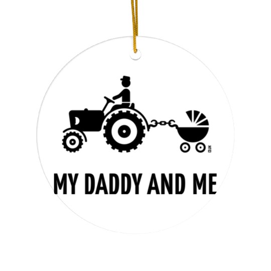 My Daddy And Me (Tractor & Stroller / Buggy / B) Ceramic Ornaments