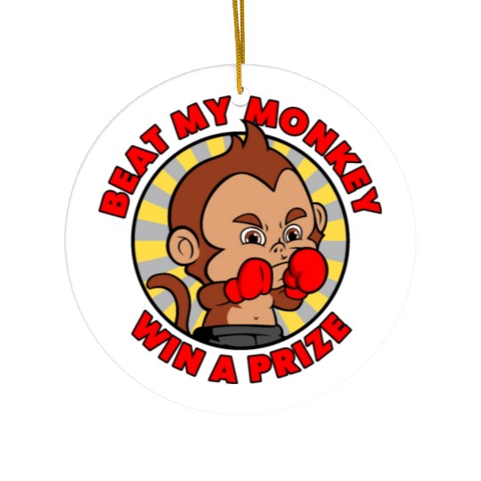 Beat My Monkey Ceramic Ornaments