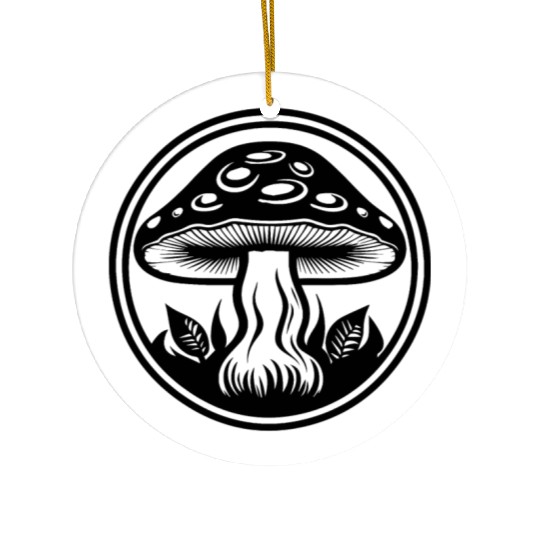 Mushroom Picker Fungi Forest Ceramic Ornaments