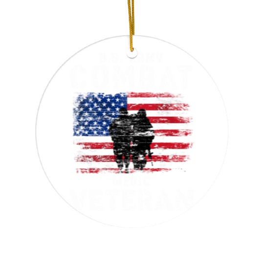 US Army Combat Medic Veteran Ceramic Ornaments