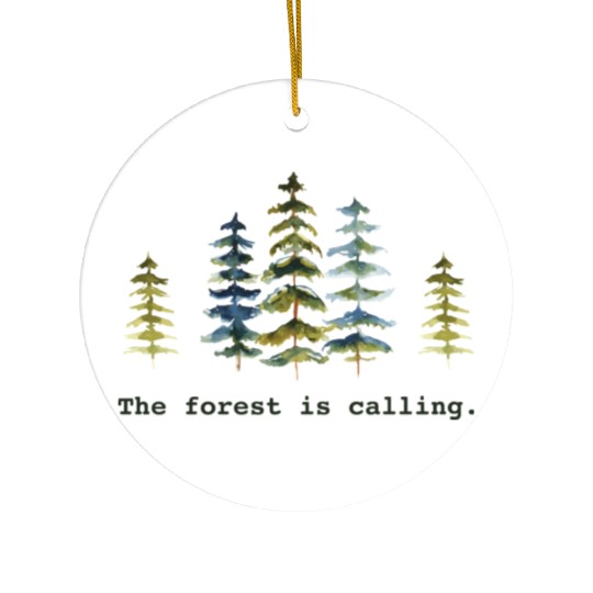 The Forest Is Calling Nature Lovers Ceramic Ornaments