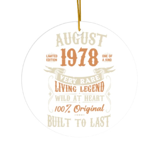 August 1978 Birthday Surprise Ceramic Ornaments