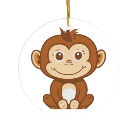 Sweet baby Monkey Ceramic Ornaments
