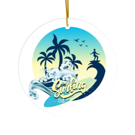 surfing club Ceramic Ornaments