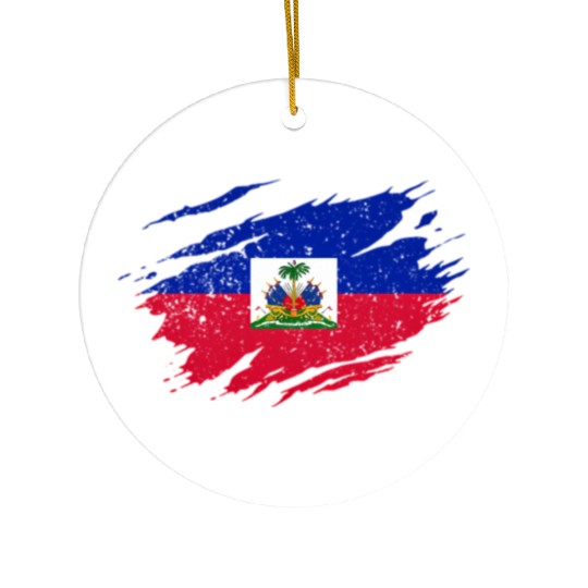 Haitian Flag Haiti Pride Roots Ceramic Ornaments