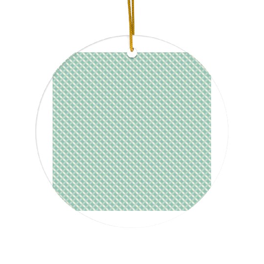 Retro Teal Circles Pattern Ceramic Ornaments