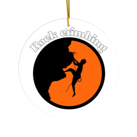 Rock climbing design Ceramic Ornaments