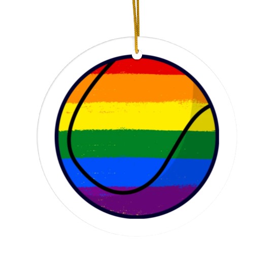 Love Is Love Pride Rainbow Tennis Ceramic Ornaments