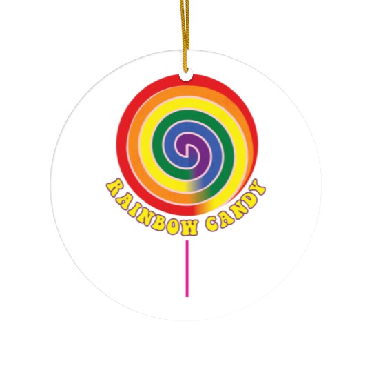 Rainbows Rainbow Pride Candy Ceramic Ornaments