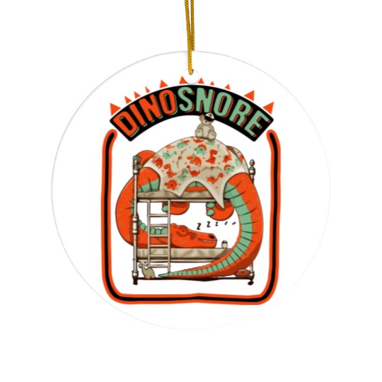 Dinosnore Sleeping Dinosaur Ceramic Ornaments