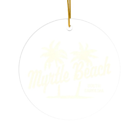 Myrtle Beach South Carolina 70S Palm Trees Ceramic Ornaments