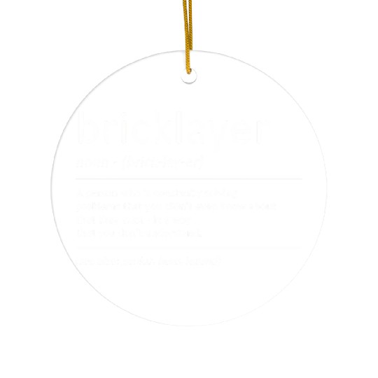 Bricklayer Definition Humor Mason Ceramic Ornaments