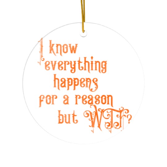 I know everything happens for a reason but wtf Ceramic Ornaments