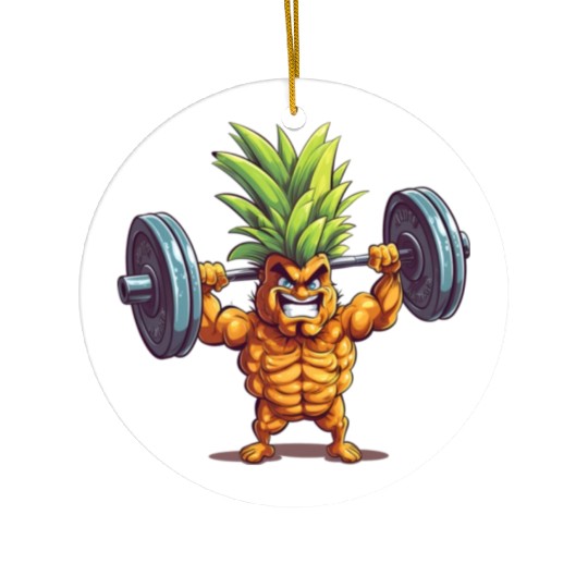 Pineapple with dumbbell Ceramic Ornaments