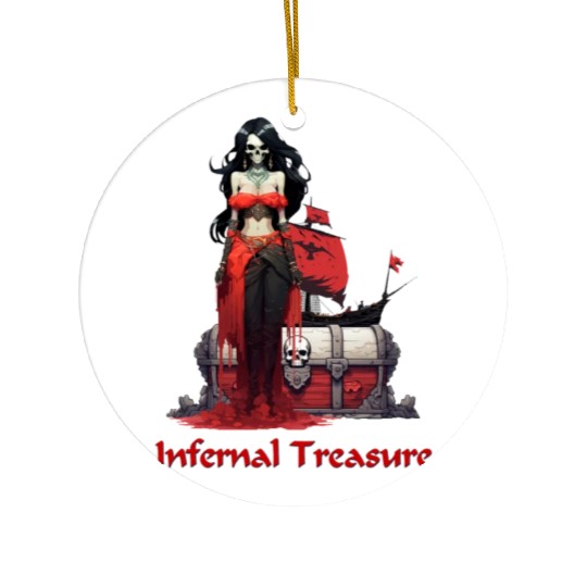 Ghost Pirate Girl Ceramic Ornaments