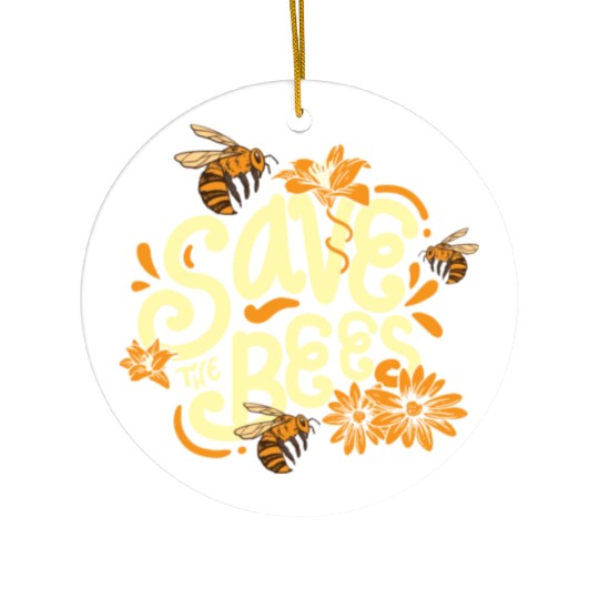 Save The Bees Beekeeper Environmentalist Ceramic Ornaments