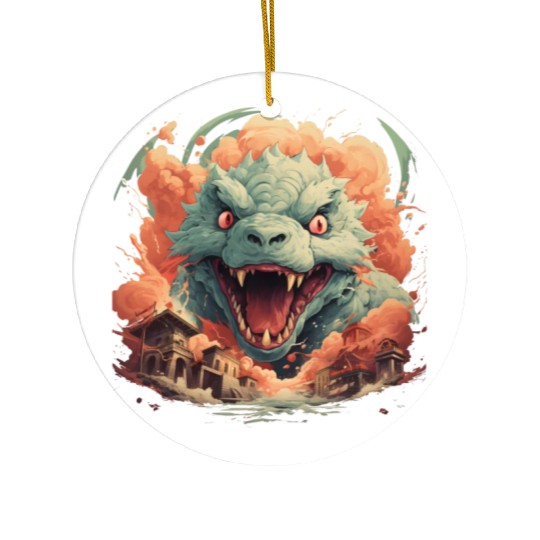 Kaiju: Cityscape Destructor Ceramic Ornaments