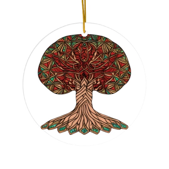 Tree: detailed, relaxing, & positive Ceramic Ornaments