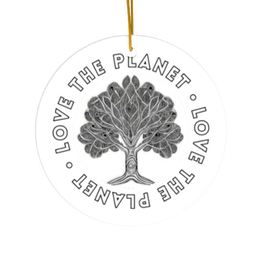Tree: detailed, relaxing, & positive Ceramic Ornaments