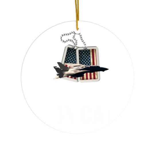 F 14 Tomcat US Flag Ceramic Ornaments