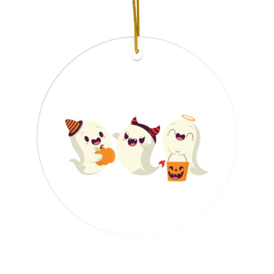 Ghosts Candy Corns Pumpkin Light Halloween Ceramic Ornaments