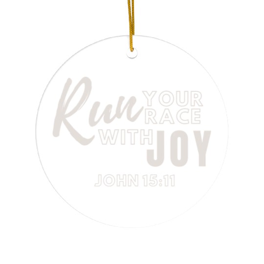 Run Your Race with Joy Ceramic Ornaments