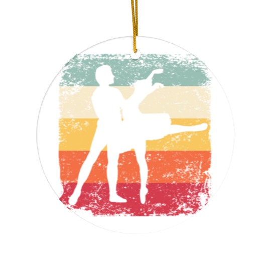 Ballet Dance Couple Vintage Ballerina Ceramic Ornaments