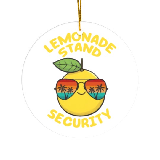 Lemonade Stand Security Cute Lemon Summer Ceramic Ornaments