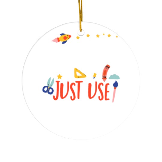 Shhh Just Use Visuals Special Education Teacher Ceramic Ornaments