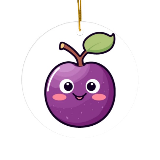 Kawaii Plum - Joyful Plumtastic Ceramic Ornaments