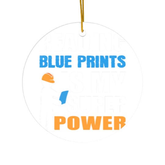 Reading Blue Prints Certified Electrician Gift Ceramic Ornaments